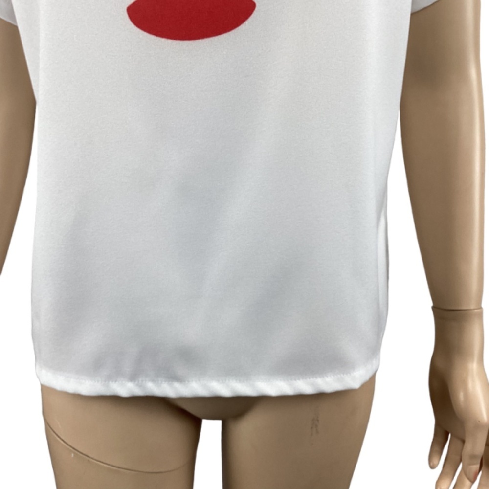 Molly Bracken‎ White Mini Molly Short Sleeve Top Size Medium - Picture 6 of 7